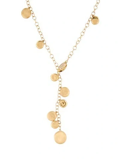 Pre-owned Marco Bicego 18k Diamond Lariat Necklace, 20" In Multi