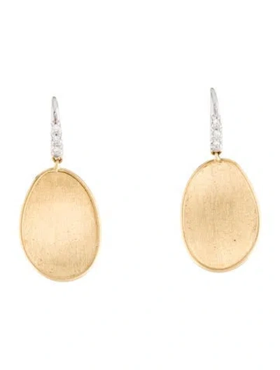 Pre-owned Marco Bicego 18k Diamond Lunaria Drop Earrings In Multi