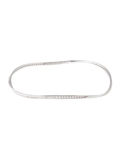 Pre-owned Marco Bicego 18k Diamond Marrakech Bangle Bracelet, 8.25" In Multicolor