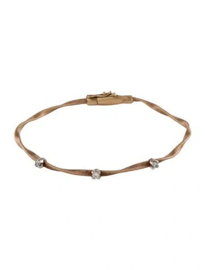 Pre-owned Marco Bicego 18k Diamond Marrakech Coil Bangle Bracelet, 7" In Multi