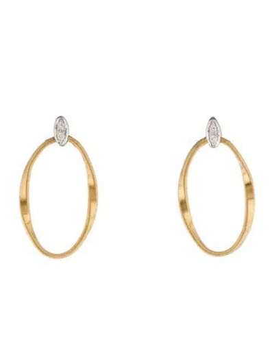 Pre-owned Marco Bicego 18k Diamond Marrakech Onde Drop Earrings In Multi