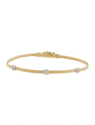 Pre-owned Marco Bicego 18k Diamond Masai Flexible Bracelet, 6.5" In Multi