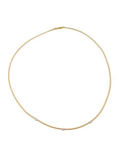 Pre-owned Marco Bicego 18k Diamond Masai Station Necklace, 16.5" In Multi