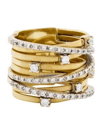 Pre-owned Marco Bicego 18k Diamond Nine Strand Goa Band In Multi