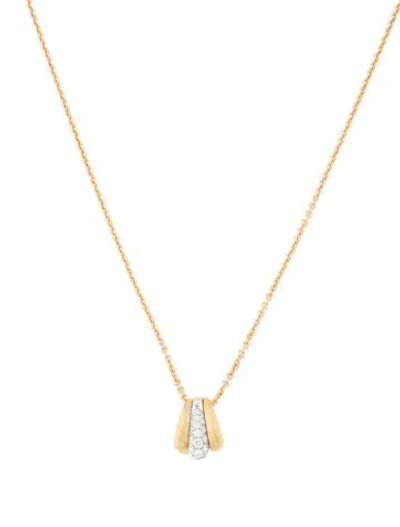 Pre-owned Marco Bicego 18k Diamond Pendant Necklace, 18" In Multi