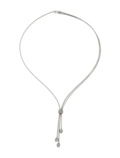 Pre-owned Marco Bicego 18k Diamond Santorini Lavalier Necklace, 16.5" In Multi