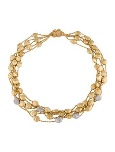 Pre-owned Marco Bicego 18k Diamond Siviglia Five Strand Necklace, 16.5" In Multicolor