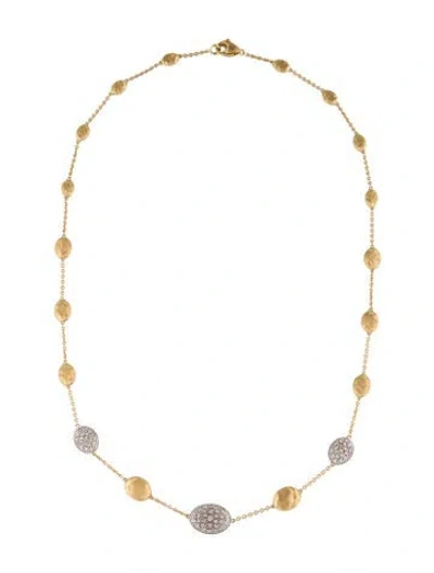 Pre-owned Marco Bicego 18k Diamond Siviglia Station Necklace, 18" In Multi