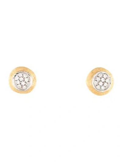 Pre-owned Marco Bicego 18k Diamond Stud Earrings In Multi
