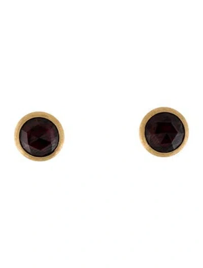 Pre-owned Marco Bicego 18k Garnet Jaipur Stud Earrings In Multicolor