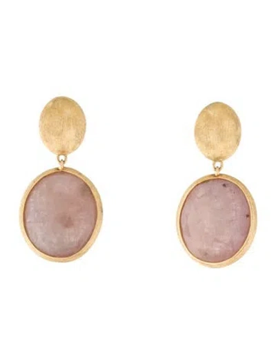 Pre-owned Marco Bicego 18k Glass-filled Sapphire Drop Earrings In Multicolor