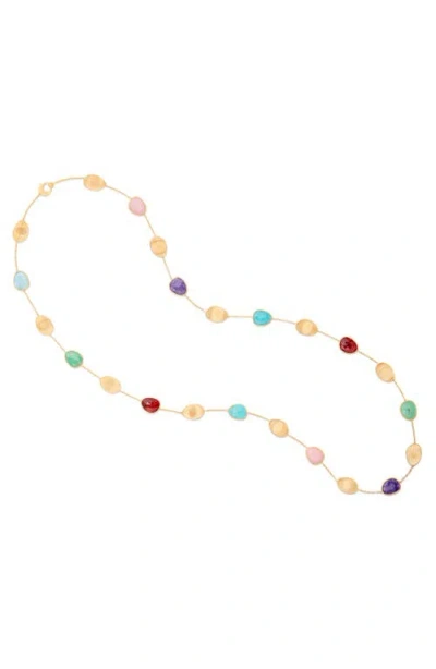 Marco Bicego 18k Gold Lunaria Color Long Necklace In Multi
