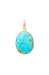 Marco Bicego 18k Gold Lunaria Turquoise Pendant In Gold