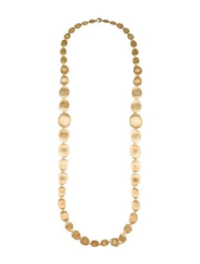 Pre-owned Marco Bicego 18k Graduated Petal Long Necklace, 40.5" In Multicolor