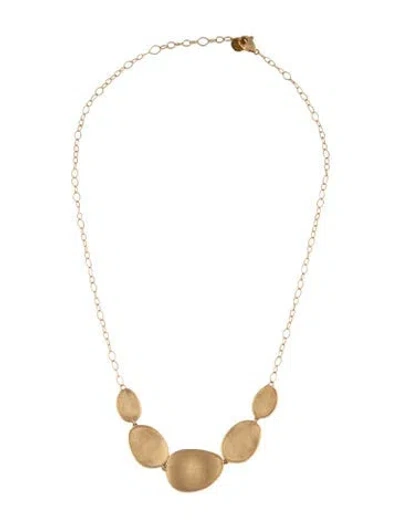 Pre-owned Marco Bicego 18k Halfsie Petal Collar Necklace, 18" In Multicolor