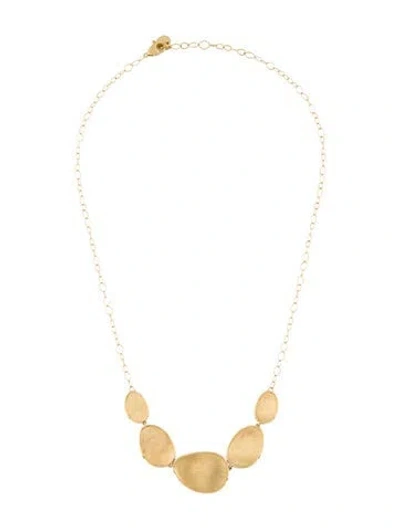 Pre-owned Marco Bicego 18k Halfsie Petal Necklace, 18" In Multi