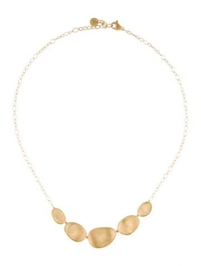 Pre-owned Marco Bicego 18k Halfsie Petal Necklace, 18" In Multi