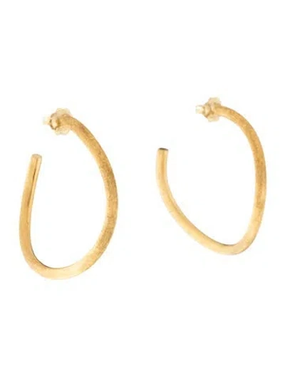 Pre-owned Marco Bicego 18k Jaipur Gold Hoop Earrings In Multicolor