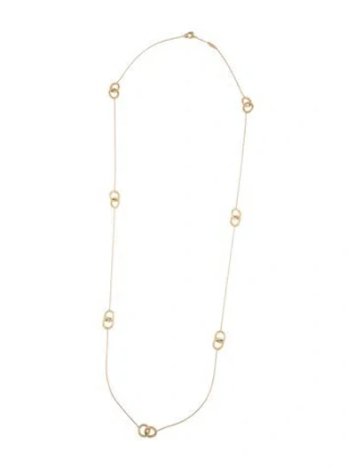Pre-owned Marco Bicego 18k Long Station Necklace, 36" In Multicolor
