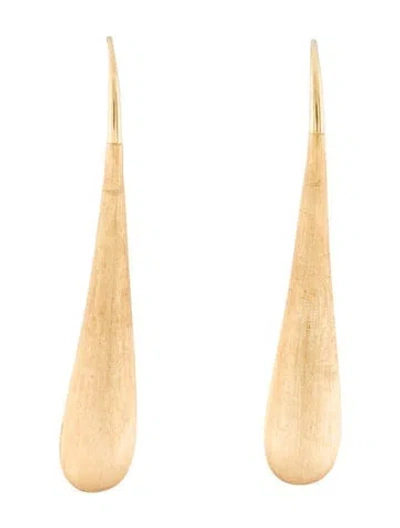 Pre-owned Marco Bicego 18k Lucia Medium Modern Teardrop Earrings In Multicolor