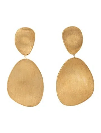 Pre-owned Marco Bicego 18k Lunaria Double-drop Earrings In Multicolor