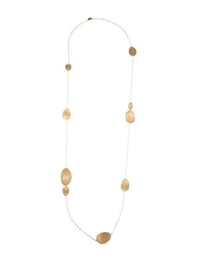 Pre-owned Marco Bicego 18k Lunaria Long Necklace, 40.5" In Multicolor