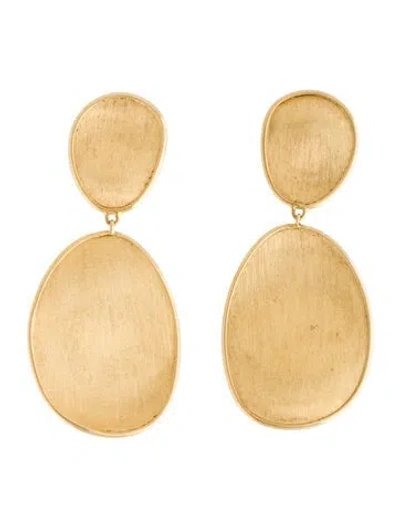 Pre-owned Marco Bicego 18k Lunaria Petal Drop Earrings In Multicolor