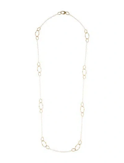 Pre-owned Marco Bicego 18k Marrakech Onde Long Gold Station Necklace, 36" In Multi