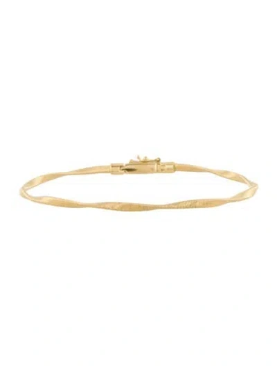 Pre-owned Marco Bicego 18k Marrakech Twisted Coil Bracelet, 7" In Multi