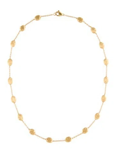 Pre-owned Marco Bicego 18k Medium Bean Adjustable Necklace, 16" In Multi