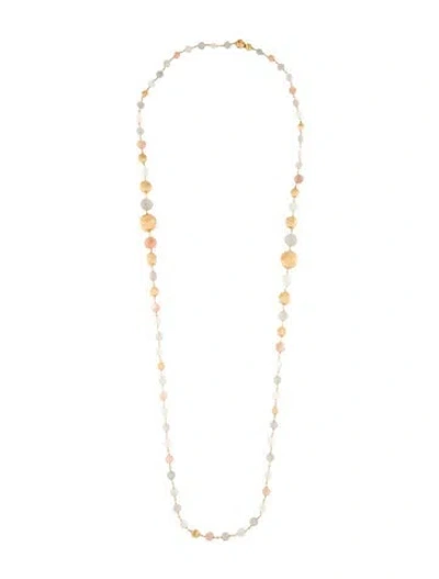 Pre-owned Marco Bicego 18k Moonstone Africa Bead Long Necklace, 36" In Multi
