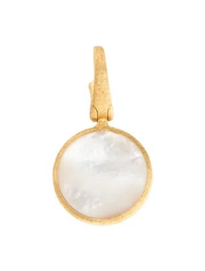 Pre-owned Marco Bicego 18k Mother Of Pearl Jaipur Round Pendant In Multicolor