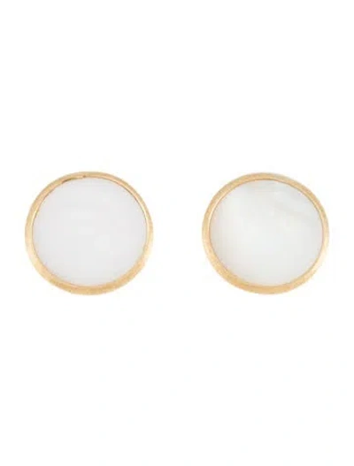 Pre-owned Marco Bicego 18k Mother Of Pearl Stud Earrings In Multi