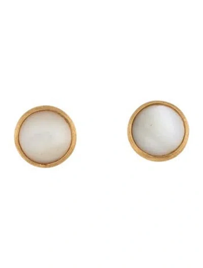 Pre-owned Marco Bicego 18k Mother Of Pearl Stud Earrings In Multicolor