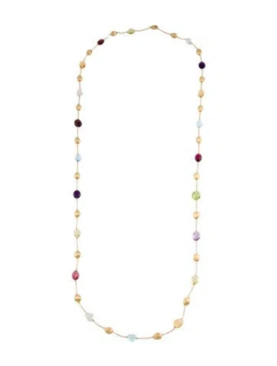 Pre-owned Marco Bicego 18k Multi Gem Station Necklace, 36"