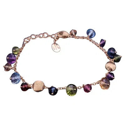 Pre-owned Marco Bicego 18k Multi Stone Africa Station Bracelet