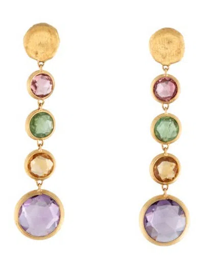 Pre-owned Marco Bicego 18k Multi-stone Drop Earrings In Multicolor