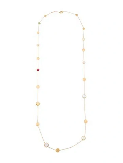 Pre-owned Marco Bicego 18k Multistone Jaipur Station Necklace, 36.5"