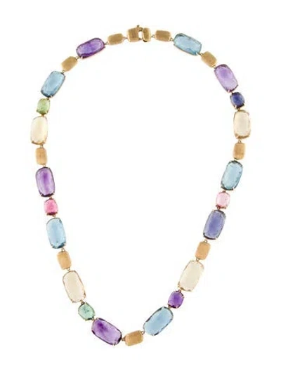 Pre-owned Marco Bicego 18k Multistone Murano Collar Necklace, 17"