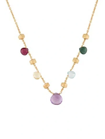 Pre-owned Marco Bicego 18k Multistone Station Necklace, 18"