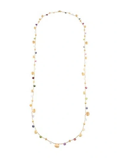 Pre-owned Marco Bicego 18k Multistone Station Necklace, 36" In Multicolor