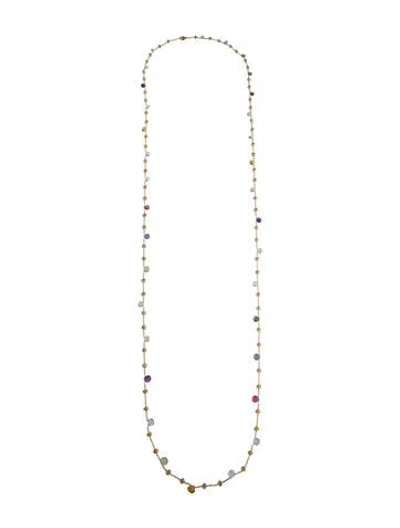 Pre-owned Marco Bicego 18k Multi-stone Station Necklace, 46"