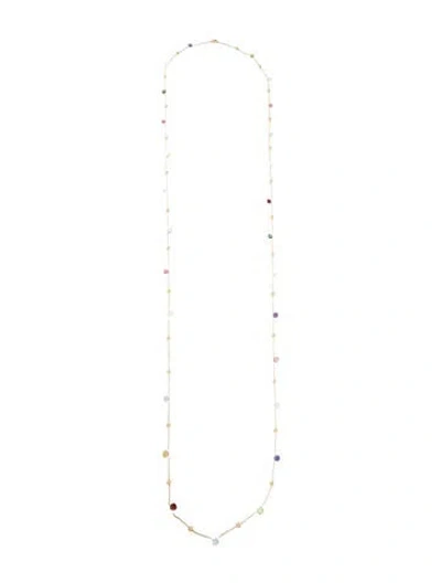 Pre-owned Marco Bicego 18k Mutlistone Paradise Long Necklace, 48", 48" In Multi