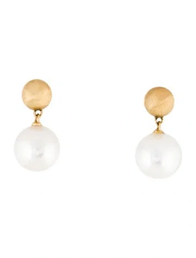 Pre-owned Marco Bicego 18k Pearl Drop Earrings In Multi