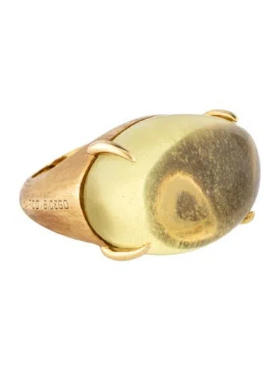 Pre-owned Marco Bicego 18k Quartz Confetti Gemme Cocktail Ring In Multicolor