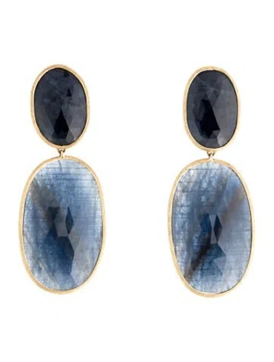 Pre-owned Marco Bicego 18k Sapphire Drop Earrings In Multi