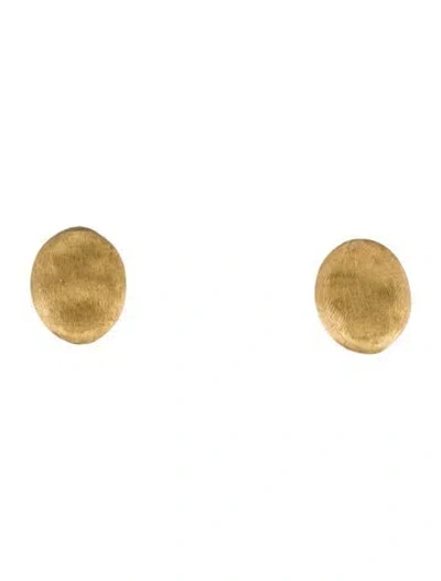 Pre-owned Marco Bicego 18k Siviglia Oval Stud Earrings In Multi