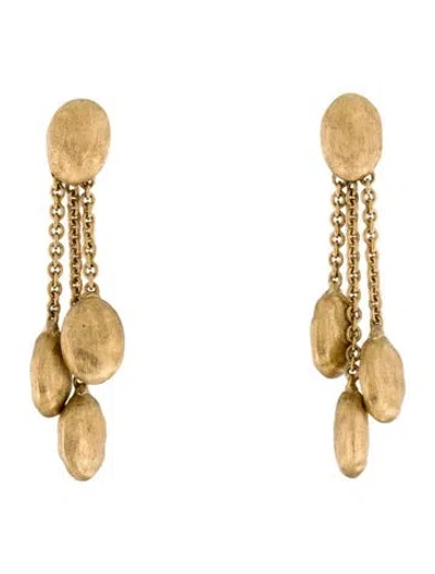 Pre-owned Marco Bicego 18k Siviglia Three Strand Drop Earrings In Multi