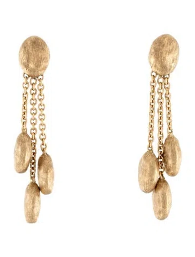 Pre-owned Marco Bicego 18k Siviglia Three Strand Drop Earrings In Multi