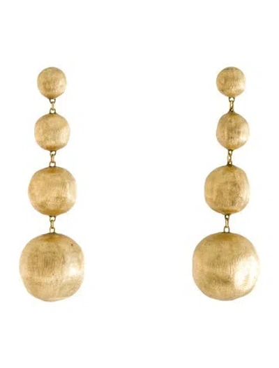 Pre-owned Marco Bicego 18k Textured Ball Drop Earrings In Multicolor